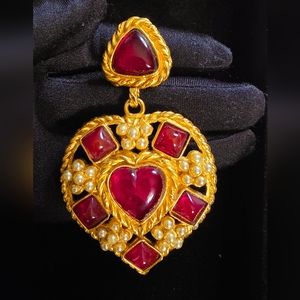Vintage Butler & Wilson Large Statement Heart Pendant